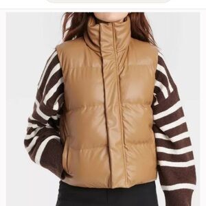 A New Day Women's Brown Puffer Vest